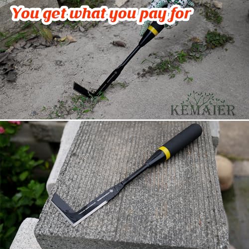 Kemaier Crack Weeder Tool Stainless Steel Versatile Weed Remover, Weeder, and Weed Puller for Heavy-Duty Garden Tasks