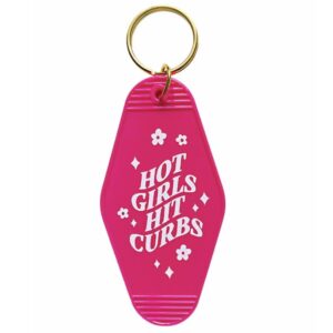 Lemua Motel Keychain Hot Girls Hit Curbs Key Chain Funny Key Ring for Her Car Accessories