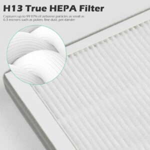 XBWW 2 Packs IC-5018 IC-5120 Replacement Filter for InvisiClean Aura IC-5018, Aura II IC-5018 and Sensa IC-5120 Air Cleaner Purifiers, 4 in 1 filter with H13 True HEPA,Activated Carbon Filter