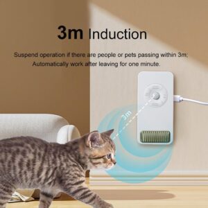 Cat Litter Deodorizer Plug In Air Fresheners For Home - Air Purifier For Pets Timed - Ozone Deep Cleaning To Reduce Allergens Odors For Bed Refrigerator Bathroom &Small Spaces