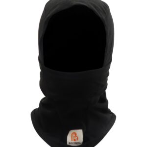 BOCOMAL FR Balaclava Flame Resistant Face Mask Hood Arc Rated 10oz Modacrylic Blend Black One Size