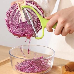 Green Cabbage Shredder,Vegetable Cutter Cabbage Slicer,Stainless Steel Fruit Vegetable Potato Peeler Cabbage Graters Kitchen Must Have for Home Restaurants 18 * 12cm