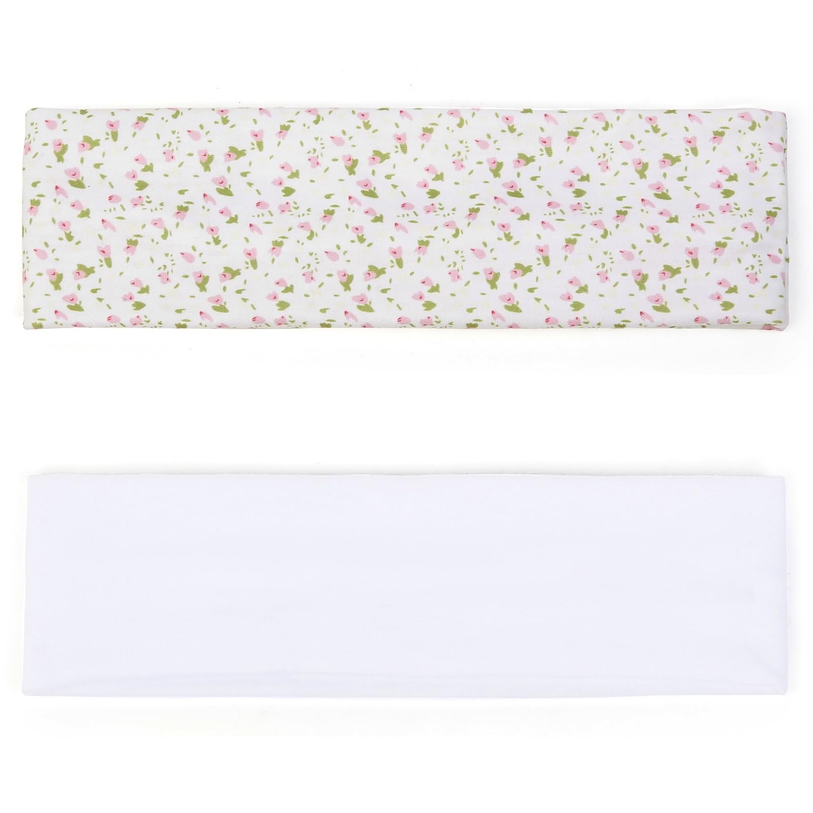 TERSE Fashion Women's Headbands for Short Hair Non Slip Elastic Floral Hairbands, Soft Fabric 2 Inches Thick Stripe Head Bands for Girls, Valentine's Day Heart Headbands