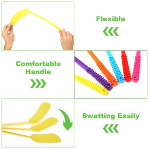 Fly Swatter,Plastic Flyswatters Multi-Pack,6 Bulk Vibrant Colorful Fly Killer,Long Handle Bug Swatter for Indoor and Outdoor