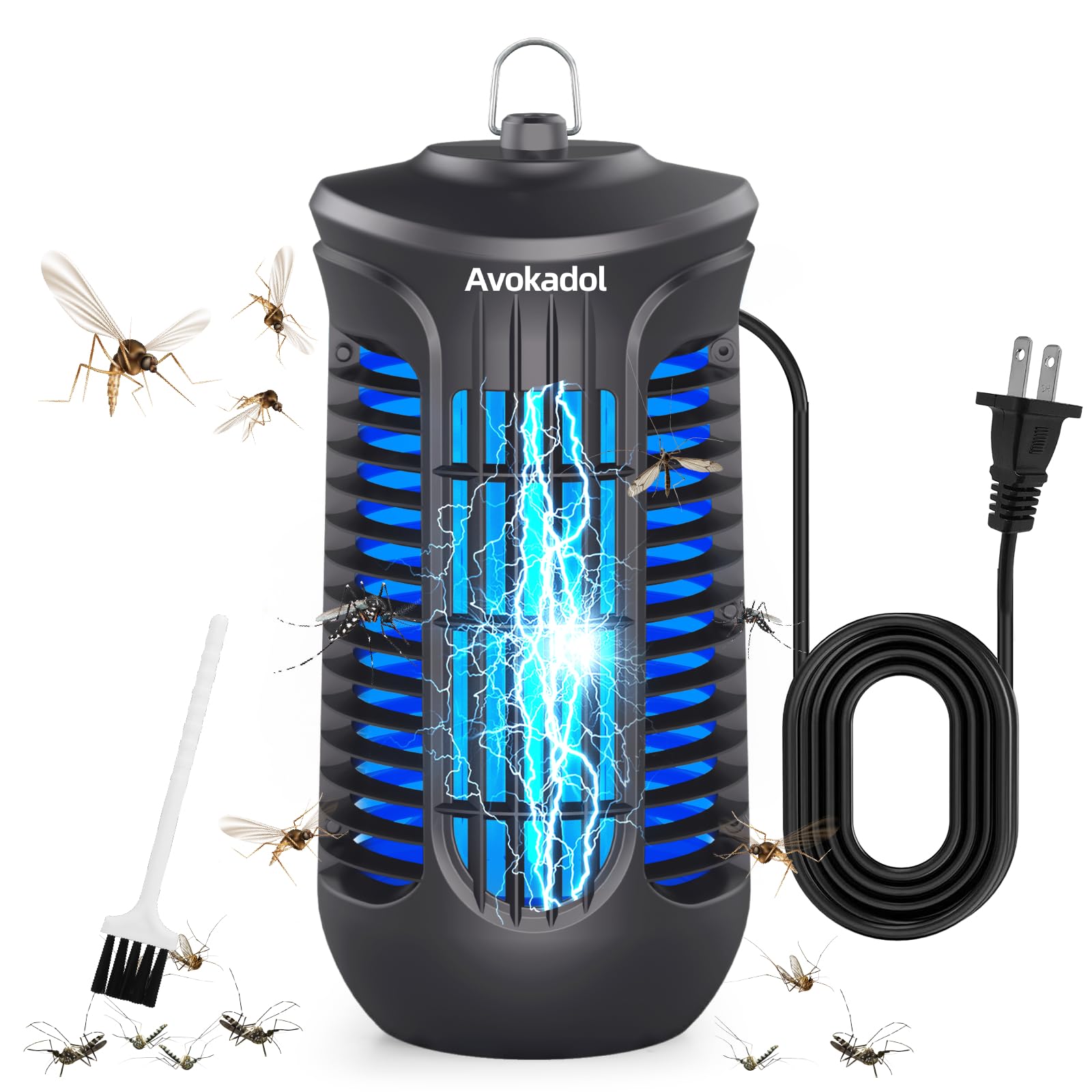 Avokadol Bug Zapper,18W Mosquito Zapper Indoor&Outdoor - 6.5 FT Cord Fly Trap,4200V High Power Electronic Insects Killer,Perfect for Home/Patio/Garden/Kitchen,A Good Helper for BBQ/Gathering.