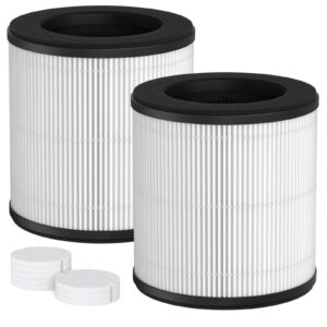 gokbny 2-pack b-d02u true hepa replacement filter compatible with vewior b-d02u purifier, 3-stage filtration filters, with aromatherapy tablets