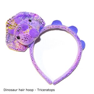 FR.Tooc Cute HeadbandHair Dinosaur Hair Hoop Plush Party Headpiece Hair Hoop Hair Band Party Cosplay Costume Props 4PCS 3D Cartoon Hair Decoration