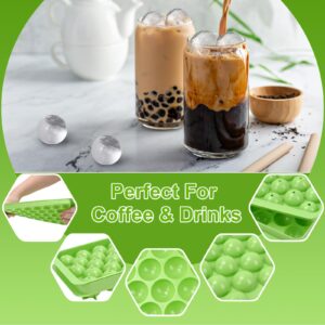 Round Ice Cube Trays for Freezer,1"x33 PCS Round Ice Cube Mold,Small Circle Ice Cube Tray with Lid,Ice Ball Maker Mold Making Sphere Ice Cube Chilling Drinks,Coffee(Round Ice Cube Trays for Freezer)