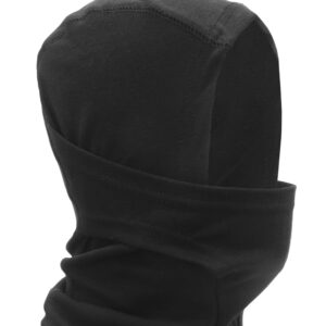 BOCOMAL FR Balaclava Flame Resistant Face Mask Hood Arc Rated 10oz Modacrylic Blend Black One Size