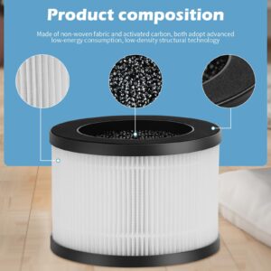 XBWW 2 Packs BW301 Replacement Filters Compatible with MORFY BW301 and AGILEBOW BW301 Air Cleaner Purifier, 3 in 1 filter with H13 True HEPA and Activated Carbon FIlter with Extra 4 Pieces Aroma pads