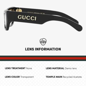 Gucci GG1297O Designer Fashion Eyeglasses: Script Logo Eyeglasses Frame Eyewear with Luxury eSHADES Kit - Embrace Sophistication and Elegance