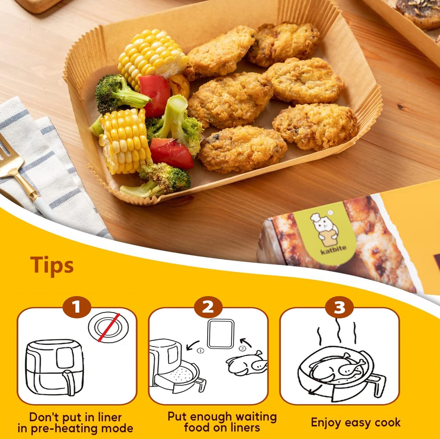 HONYAO Air Fryer Paper Liners for Ninja Airfryer, 8.1x5.5 inch Rectangle Disposable Parchment Papel for Foodi Dual Zone DZ201/DZ401/DZ550/DZ090/DZ100/SL401, Food Grade Accessories BPA free