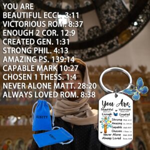 Aisity Inspirational Christian Gifts for Women Teen Girl Best Friend Mom Encouragement Spiritual Religious Bible Gifts for Womens Gifts Ideas Bible Verse Christian Keychain Accessories