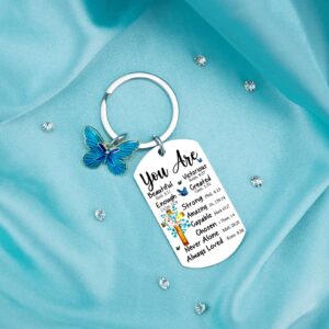 Aisity Inspirational Christian Gifts for Women Teen Girl Best Friend Mom Encouragement Spiritual Religious Bible Gifts for Womens Gifts Ideas Bible Verse Christian Keychain Accessories