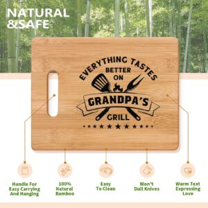 GiftyTrove Gifts for Grandpa, Best Grandpa Birthday Gifts - Personalized Bamboo Cutting Board Gift for Grandpa Grandfather Papa, Cool Fathers Day, Christmas or Birthday Gifts for Grandpa