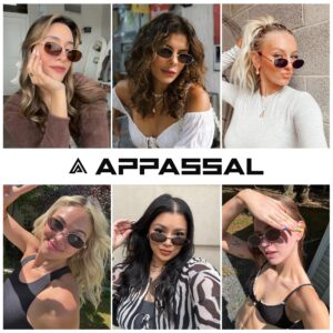 Appassal Retro Oval Sunglasses for Women Men Trendy Designer 90s Sun Glasses Classic Shades AP3662 Gold/Grey