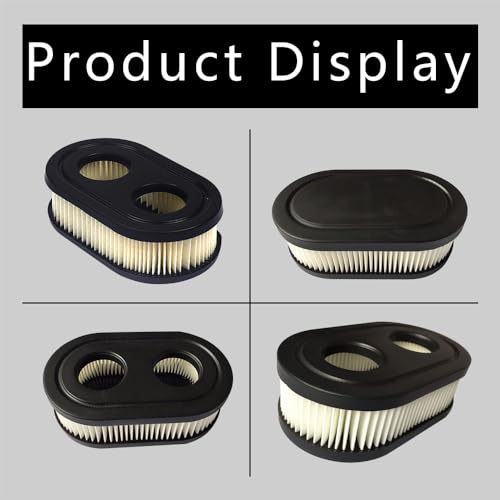 Lecctso 4PCS 593260 Air Filter, Lawn Mower Air Filter, 798452 334404 Lawn Mower Air Cleaner Replacement Filters for Briggs and Stratton 4247 5432 5432k 09P00 09P702 550E 500EX 550EX 625 575EX