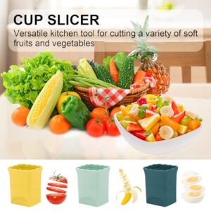 3-PCS Strawberry Slicer Cup: Fruit Cup Slicer, Cup Chopper for Strawberries, Egg Banana Slicer Quickly Making Fruit Vegetable Salad Strawberry Cutter Mini Slicer Kitchen Gadget