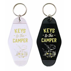 camper keychains 2 pack keys to the camper plastic retro camper key chain set black and white camping key rings couple keychains