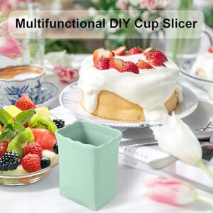 3-PCS Strawberry Slicer Cup: Fruit Cup Slicer, Cup Chopper for Strawberries, Egg Banana Slicer Quickly Making Fruit Vegetable Salad Strawberry Cutter Mini Slicer Kitchen Gadget