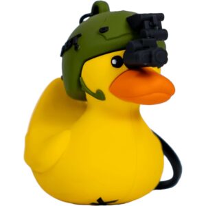 combat iron tactiduck novelty rubber duck keychain | durable key chain duck accessory | tactiduck 3d rubber duck keychain