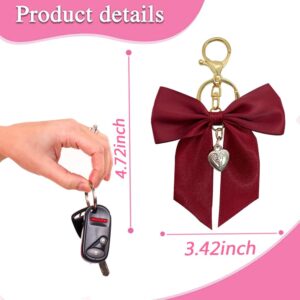 ZHLZTYYL 3 pcs Bow Charm Key Chain Cute Keychains,for Car Keys Handbag Decorations Girls Graduation Gift DIY Crafts Project(A)