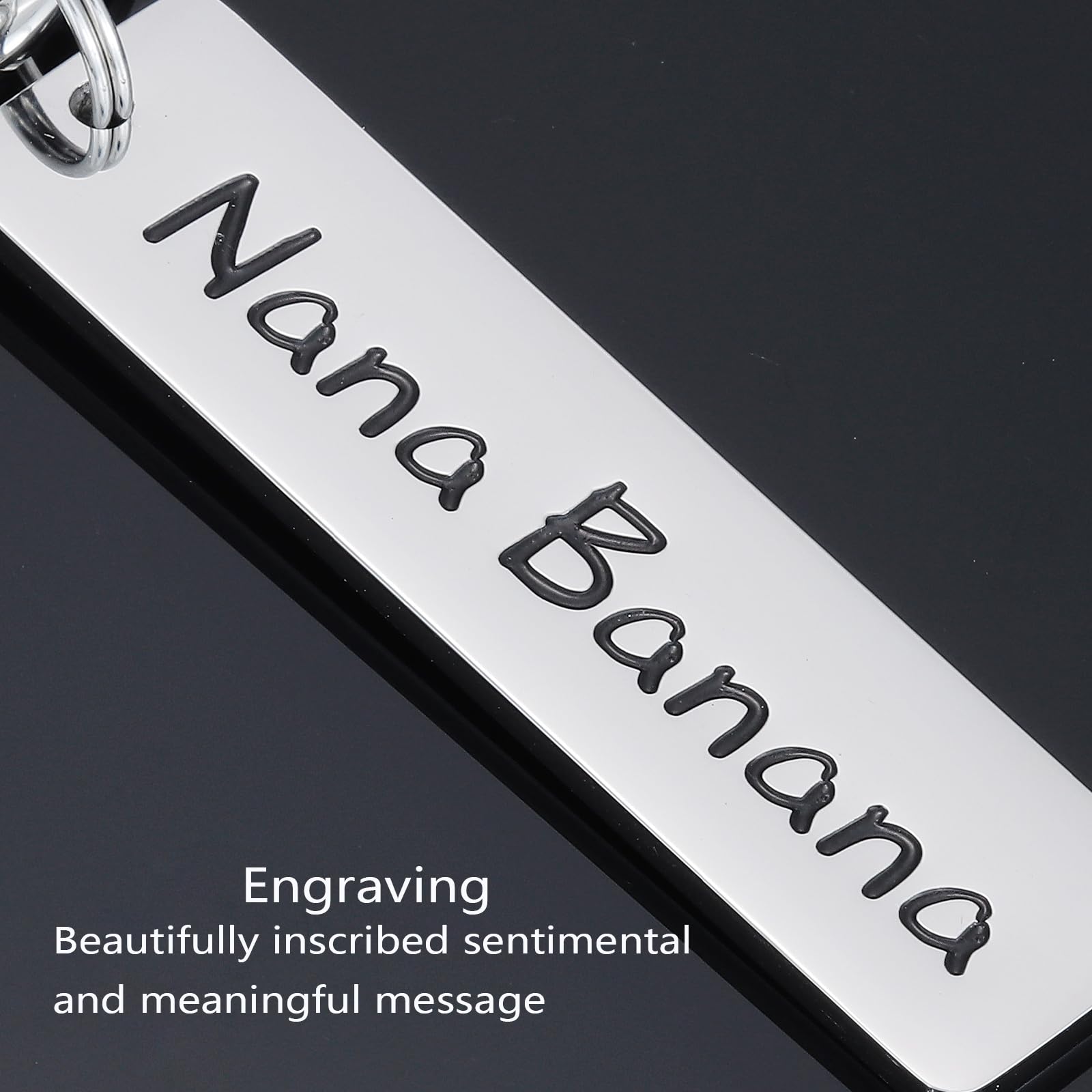 HUTIMY Nana Banana Gifts Keychains for Women Grandma Birthday Unique from Granddaughter Grandkids Bana Banana Keychain