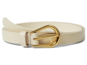 madewell women's teardrop buckle belt, ecru, s