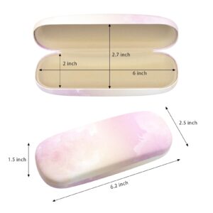 ANLIOTO 3 Pack Glass Cases Hard Shell, Portable Hard Eyeglasses Case Linen Fabrics Eyeglass Organizations for Women Girls