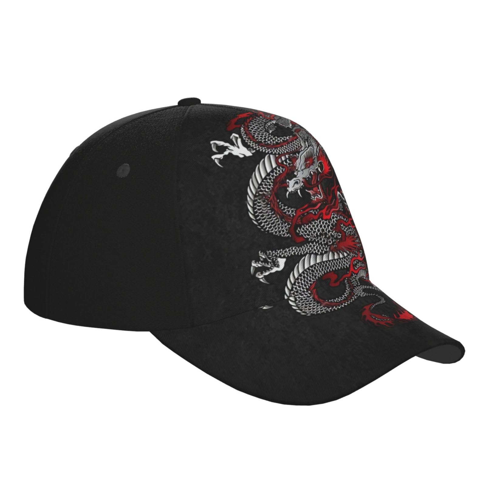 Red Dragon Hats Women Men Dragon Baseball Hat Unisex Packable Summer Travel Beach Sun Hat