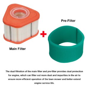 ZLKSKER 595853 597265 Air Filter Replace for B&S 123P02 123P07 123P0B 125P02 115P05 Series Engine Lawn Mower Air Cleaner (1)