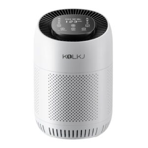 kqlkj air purifiers for home room up to 1076ft², air cleaner for 99.99% of odor, pollen, smoke, dust, dander, air quality, temperature & humidity display, timer, auto mode, sleep mode