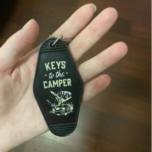 Camper Keychains 2 Pack Keys To The Camper Plastic Retro Camper Key Chain Set Black And White Camping Key Rings Couple Keychains