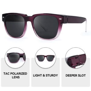 IGnaef Polarized Sunglasses Fit Over Glasses for Women Men Anti Glare UV Protection Over Glasses Sunglasses