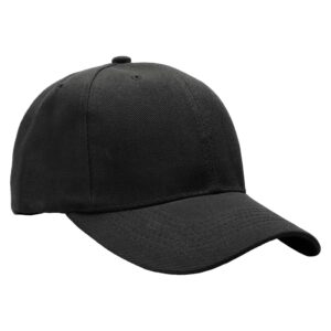 Wholesale Bulk Lot 12-Pack Baseball Cap Adjustable Size Plain Blank Solid Color (12-Pack Black)