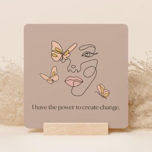 ThreeKin Affirmation Cards for Mama - 30 Inspirational Cards with Positive Affirmations for Self Care and Stress Relief, After Birth Gifts for Mom