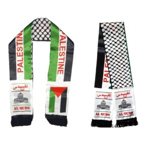 JCAKES Palestine Flag Scarf,Palestine Flag Shawl Sash Stole Wraps Scraf,Double Side Scarf Palestine Satin Scarf (6 PCS)