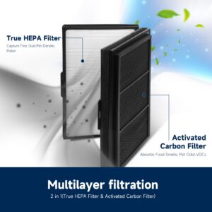 Breabetter 2-Pack True HEPA Replacement Filter Compatible with Blueair Pro M, Pro L, Pro XL Purifiers