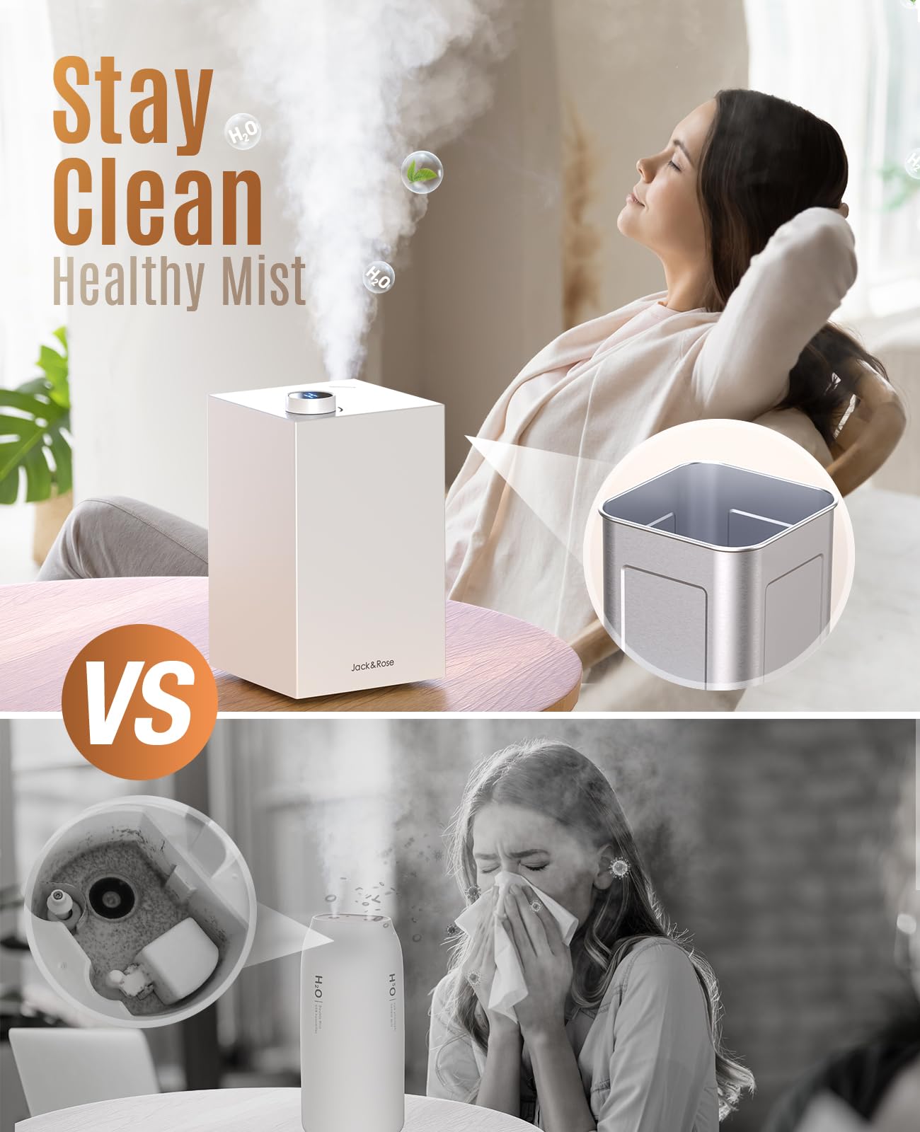 Stainless Steel Humidifier, Easy to Clean Humidifier, Dishwasher Safe Humidifiers, Cool Mist Humidifiers for Bedroom