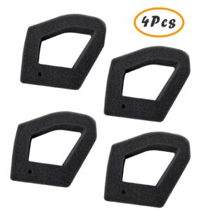 4Pcs String Trimmer Air Filter Sponge,Cultivator Air Filter Sponge,String Trimmer Air Filter Replacement Sponge for Model 140/GX35(Black)