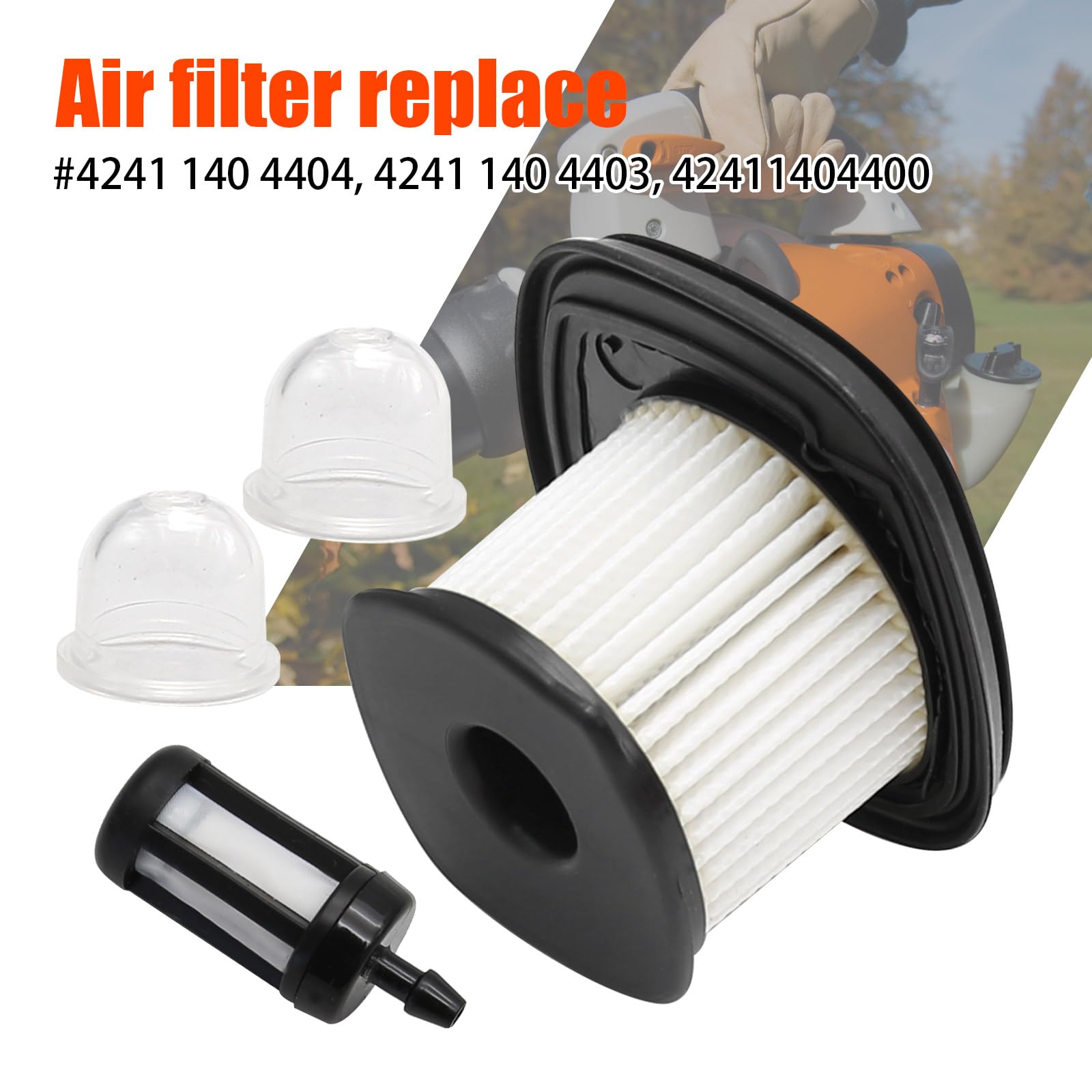 SYOWADA 4241 140 4403 Air Filter Replacement For Stihl BG86 BG86C SH86 BG66 BG56 Leaf Blowers, HD2 Air Filter Replacement For 42411404404 42411404400