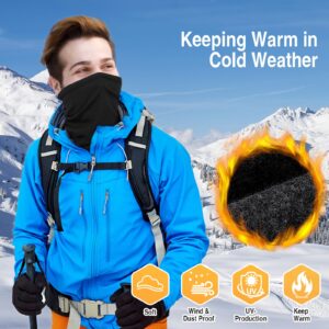 LUOLIIL VOE 2 Pack Winter Neck Gaiter Warmer for Men & Women, Windproof Face Cover Soft Fleece Face Mask Scarf for Cold Weather Outdoor Sports Skiing Cycling