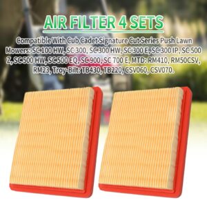 2Pcs 951-15245 Air Filter Replacement for MTD 751-15245 Replacement for Cub Cadet 490-200-M065, 159cc 1X65 5X65 6X65 8X65, 196cc 5X70 6X70 7X70 Engines Self SC 700 E Propelled Lawn Mowers