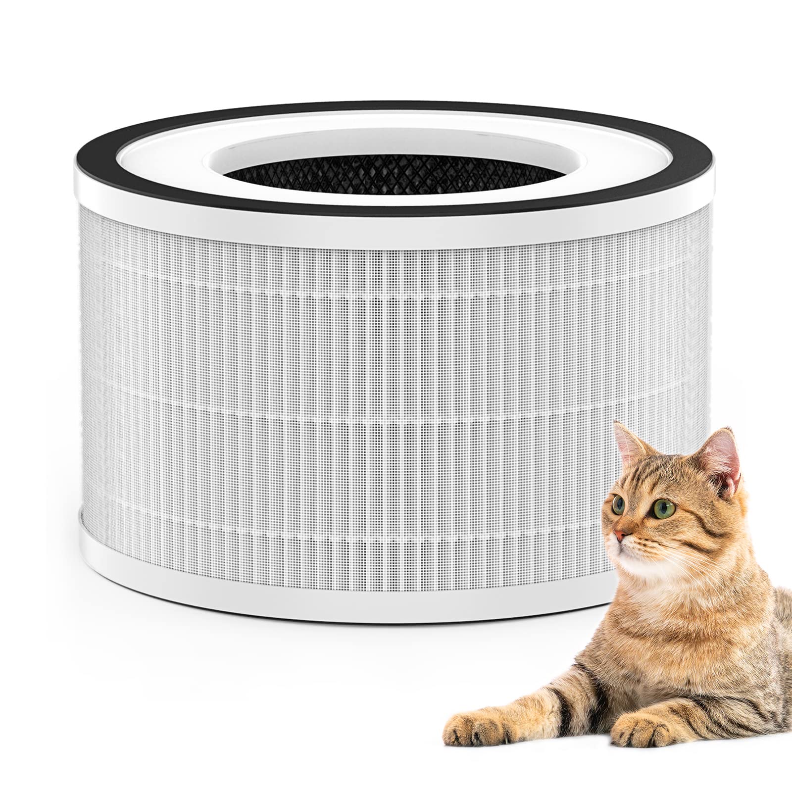 Afloia Air Purifiers for Home Large Room Fiilo White, Afloia Washable & Removable Pet Efficient Replacement Filter