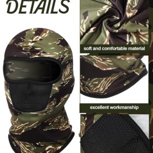 SATINIOR 9 Pieces Balaclava Ski Mask Cover Breathable Sun Dust Protection Full Face Cover for Winter Outdoor Activities(Medium,Novel Camouflage)