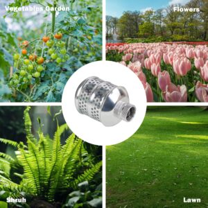 Hourleey 2 Pack Bubbler Sprinkler Heads, Aluminum Diffuser Flood Nozzle for Delicate Watering, Gentle Garden Metal Watering Soaker Sprinkler for Plants Garden Lawn Yard