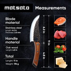 Matsato Chef Knife - Perfect Kitchen Knife. Japanese Knife for Cooking, Chopping. Japanese Style Knife for Home, Camping, BBQ. For Balance & Control