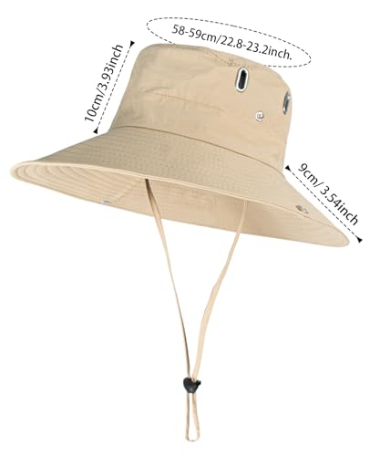 Rosoz Sun Hats for Men Women Wide Brim Boonie Hat UPF 50+ Bucket Hats Hiking Fishing Outdoor Summer Safari UV Protection Hat