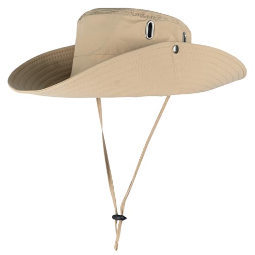 Rosoz Sun Hats for Men Women Wide Brim Boonie Hat UPF 50+ Bucket Hats Hiking Fishing Outdoor Summer Safari UV Protection Hat