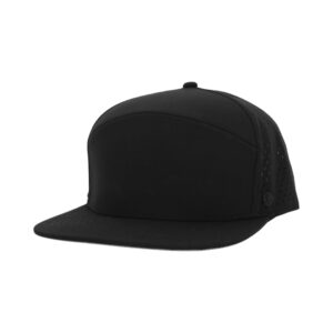 ankor carrier 6 panel flat-bill baseball hat black